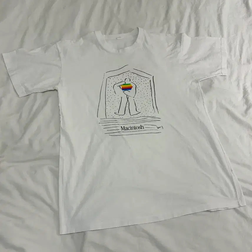 [BUNJANG] 80s-90s Vintage Apple Macintosh Promo T-Shirt / [L] 8-90s 빈티지 Apple 애플 맥킨토시 프로모 티셔츠 밴드티
