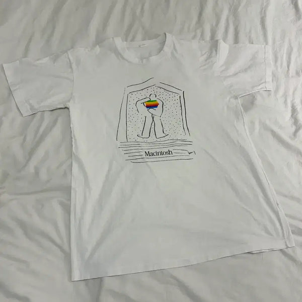 [BUNJANG] 80s-90s Vintage Apple Macintosh Promo T-Shirt / [L] 8-90s 빈티지 Apple 애플 맥킨토시 프로모 티셔츠 밴드티