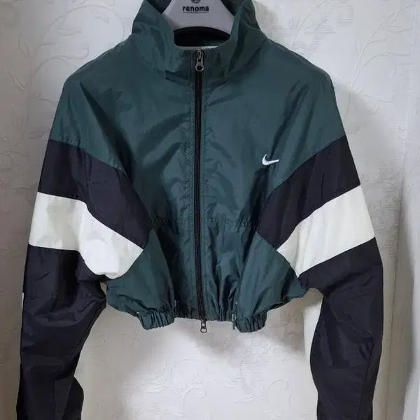 [BUNJANG] Nike 90s Vintage Big Swoosh Cropped Windbreaker L / (90s 미국산) 나이키  빅스우시 크롭 바람막이 L 오버핏