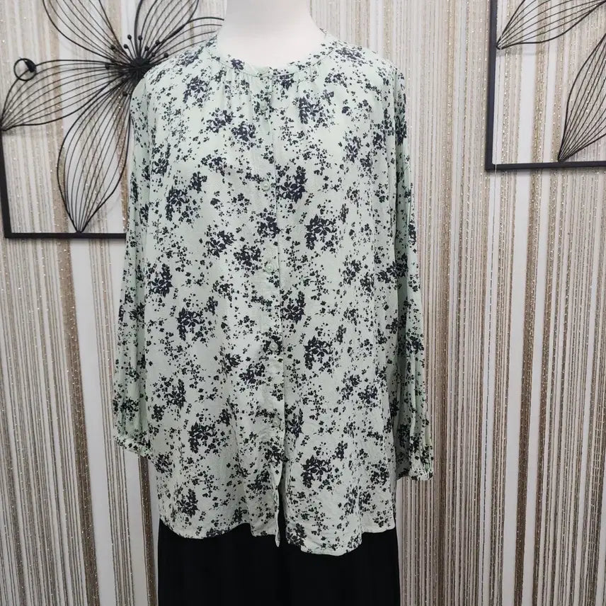 [BUNJANG] Uniqlo Floral Long Sleeve Blouse XL / 유니클로  꽃무늬 긴팔 블라우스 Xl사이즈