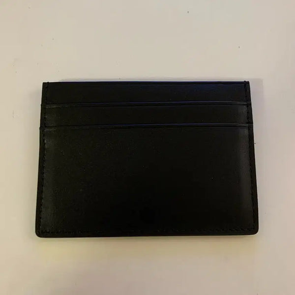 [BUNJANG] Unisex Black Leather Card Holder with Embossed Detail / 새 거 카드지갑 (블랙)