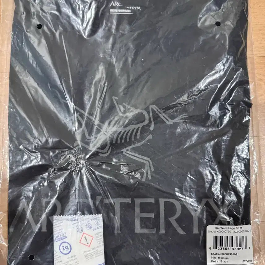 [BUNJANG] Arc'teryx Arcward Logo SS T-Shirt Black M / 아크테릭스 아크워드 로고 SS 티셔츠 블랙 (새상품 M)