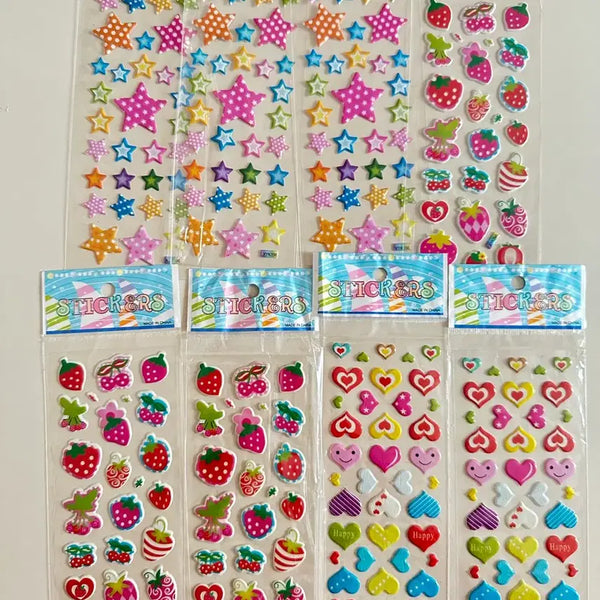 [BUNJANG] Vintage Y2K Deco Sticker Set (Hearts, Smiles, Strawberries, Stars) / 고전 다꾸 스티커 하트 스마일 딸기 별 갸루 y2k