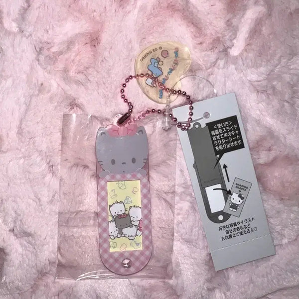 [BUNJANG] NyaNyuNyeNyo Nameplate Name Tag Keychain / 냐니뉴녜뇽 네임 플레이트 네임택 키링 산리오