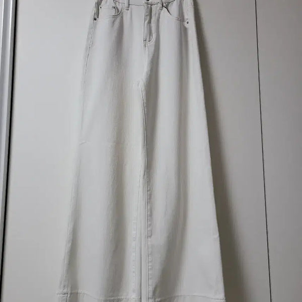 [BUNJANG] White Wide Leg Denim Pants (S, M) / 화이트 와이드 데님 팬츠(S.M 사이즈 있어요)스판끼 좋아요