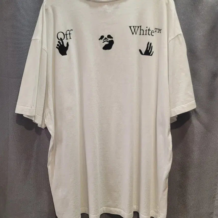 [BUNJANG] Off-White 22SS Hand Logo T-Shirt White (M) / 오프화이트 22ss 백 핸드 로고 반팔(M)