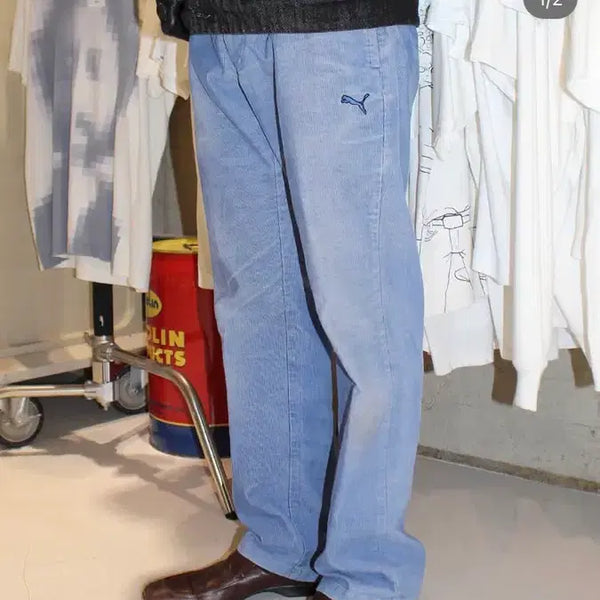 [BUNJANG] Puma Corduroy Pants Blue / 푸마 코듀로이 바지 블루 오티코티