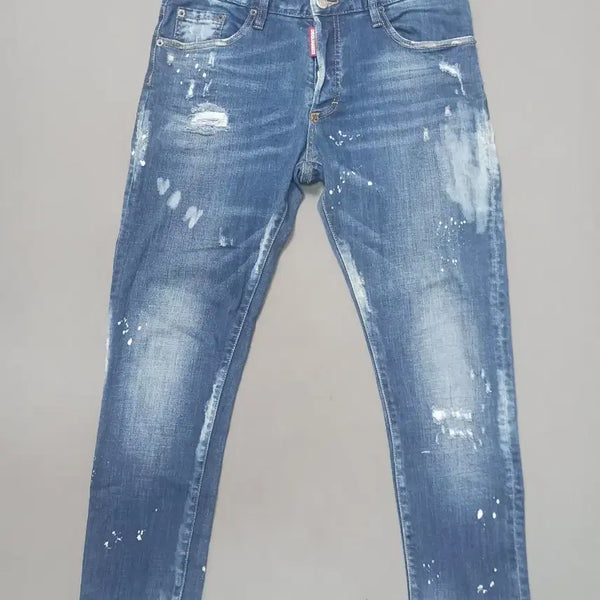 [BUNJANG] Dsquared2 White Paint Spot Skater Jeans 32 / [32] 디스퀘어드2 화이트페인트 스팟 스케이터진 청바지