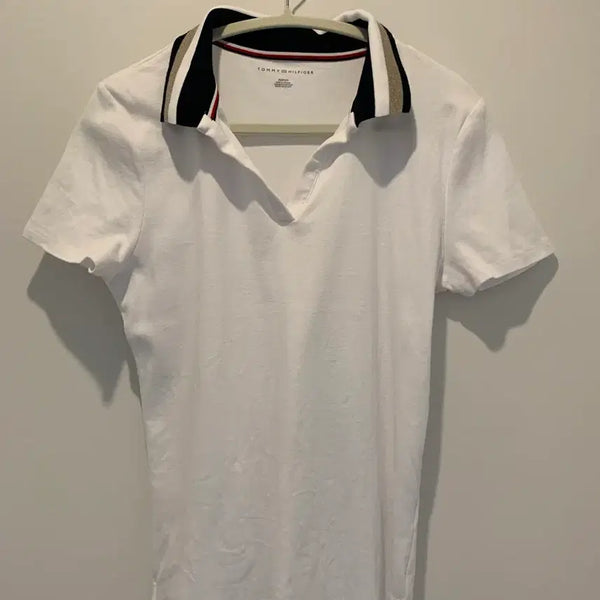 [BUNJANG] Tommy Hilfiger Women's Color Block Polo Shirt M / 여성 타미힐피거 칼라티 M
