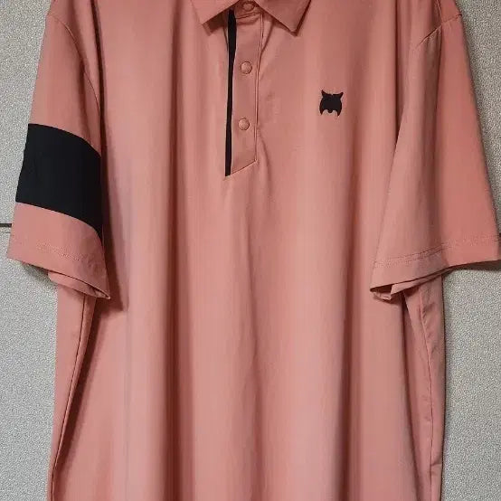 [BUNJANG] Rinxs Golf Men's Color T-Shirt Pink Black Accent / 링스골프 카라 티셔츠 110