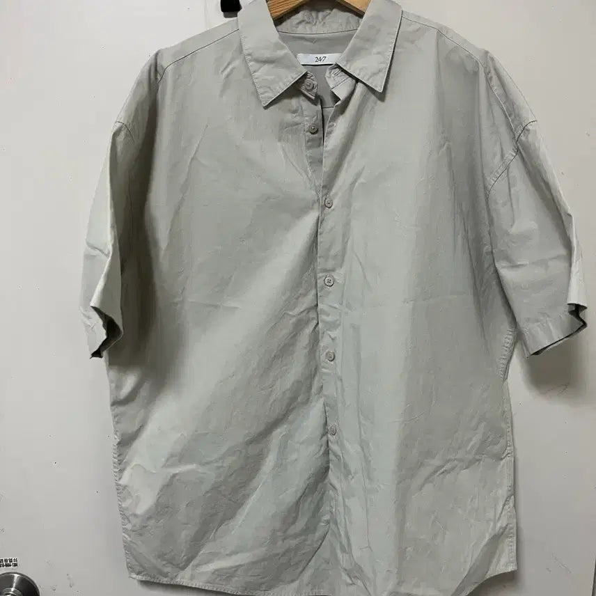 [BUNJANG] 24/7 Series Oversized Short-Sleeve Shirt / 24/7 시리즈 오버핏 반팔 셔츠