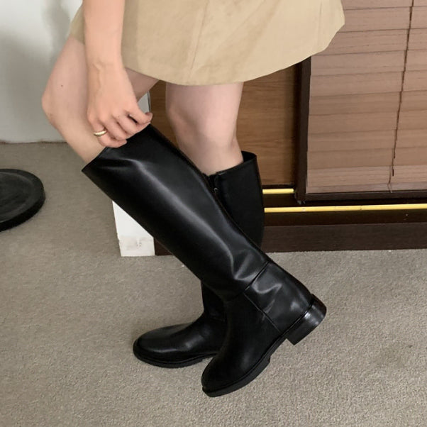[BUNJANG] Long Zipper Boots (230mm) / 새상품 옆 자크 롱부츠 230사이즈 판매