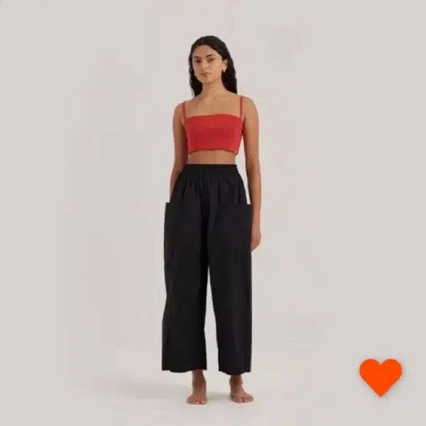 [BUNJANG] Buddy Mood Pocket Grid Pants Black S / 부디무드라 포켓 그리드 팬츠 블랙 S