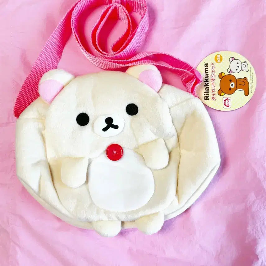 [BUNJANG] Vintage Rilakkuma Rabbit Strawberry "Gyaru" Charm Bag Pouch / 고전 코리락쿠마 가방 파우치 우사기 리락쿠마 딸기 갸루 키링