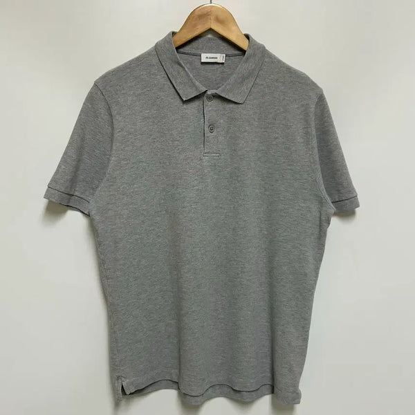[BUNJANG] Jil Sander Cotton PK Collar Short Sleeve T-Shirt - Grey / [남자-100]JIL SANDER 질샌더 코튼 PK 카라 반팔티