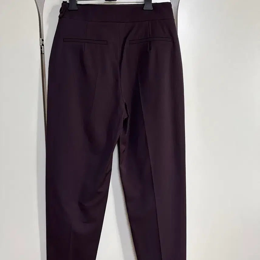 [BUNJANG] Mine Burgundy Polyester Rayon Blend Slacks / 한섬 MINE 버건디 슬랙스