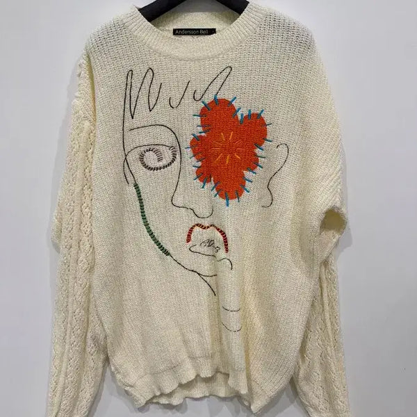 [BUNJANG] Andersson Bell Flowerman Crew Sweatshirt / [XL] 앤더슨벨 플라워맨 크루 스웨트셔츠