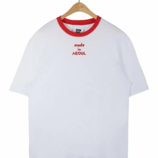 [BUNJANG] NOHANT Made in Seoul T-Shirt White/Red L / 노앙 메이드인서울  반팔티 화이트/레드 L