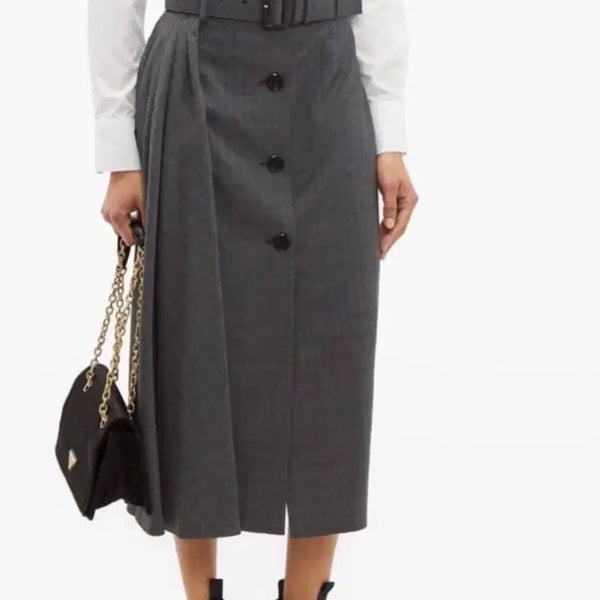 [BUNJANG] Prada Asymmetrical Midi Skirt / 55 55반 정가175만 프라다 언발 미디 스커트 치마
