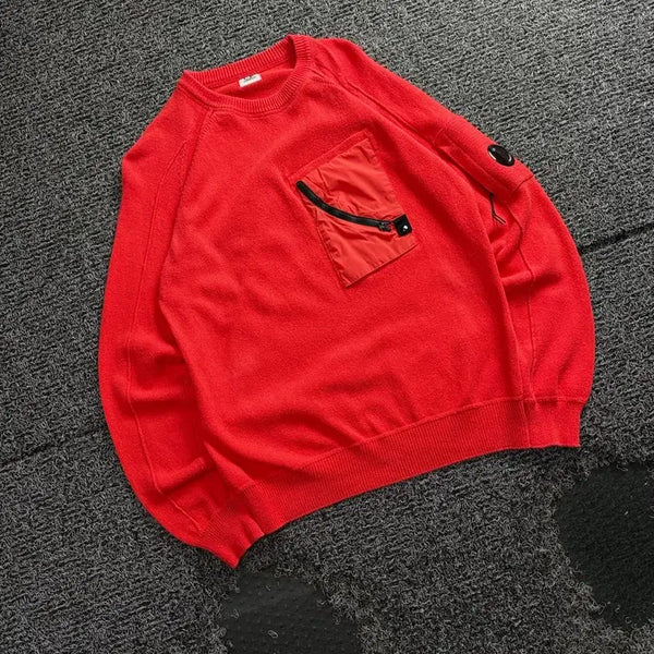 [BUNJANG] CP Company 11th Anniversary Lens Goggle Knit Red / CP 컴퍼니 11주년 렌즈 와펜 니트 레드 4771