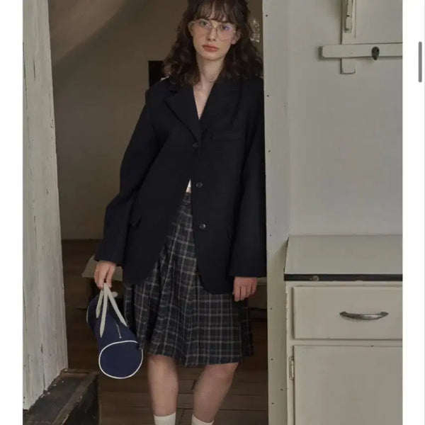 [BUNJANG] Without Summer Roman Jacket Navy / 위드아웃썸머 로만자켓 네이비