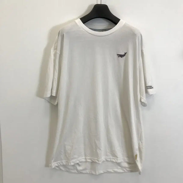 [BUNJANG] National Geographic Whale Embroidery T-Shirt White 3XL / 내셔널지오그래픽 고래자수 반팔 [3XL]