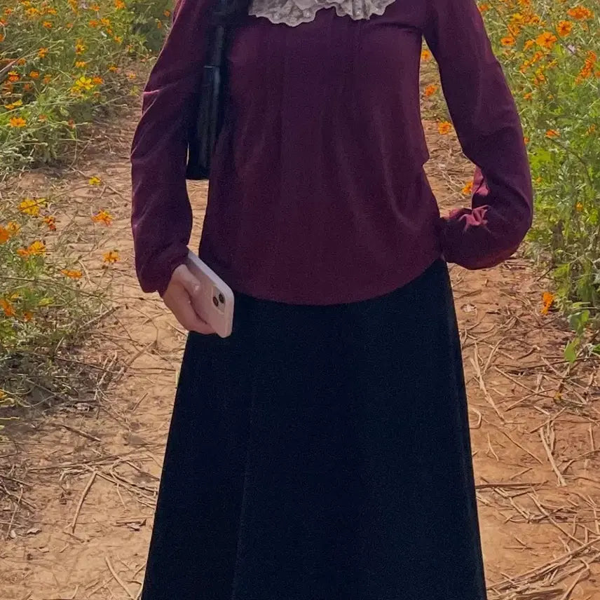[BUNJANG] Axizfarm Long-Sleeve Blouse / 엑시즈팜 긴팔 블라우스