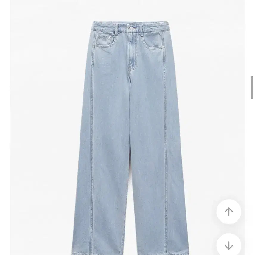 [BUNJANG] MIXXO Distressed Wide Leg Jeans Light Wash / 미쏘 절개 와이드데님 연청바지 26
