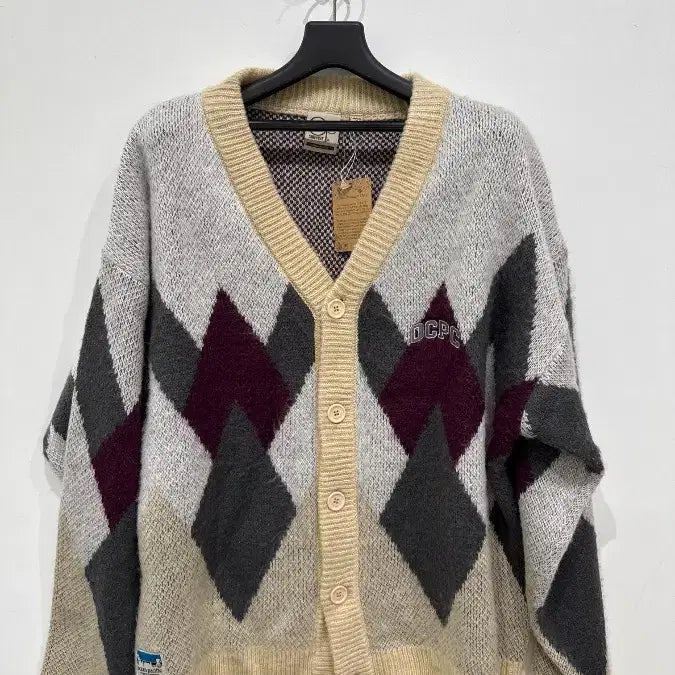 [BUNJANG] Ocean Pacific Argyle Pattern Cardigan / [L] 오션 퍼시픽 아가일 패턴 가디건