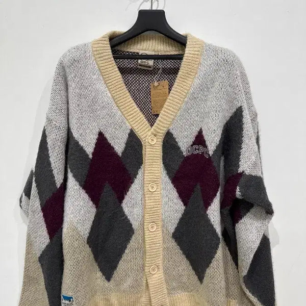 [BUNJANG] Ocean Pacific Argyle Pattern Cardigan / [L] 오션 퍼시픽 아가일 패턴 가디건