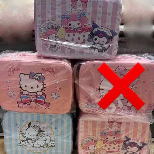 [BUNJANG] Sanrio Makeup Box & Pouch (Pochacco, Kitty, My Melody, Cinnamoroll, Kuromi) / 산리오 메이크업 박스&수납함 파우치 (포차코 키티 마멜 시나모롤 쿠로미)