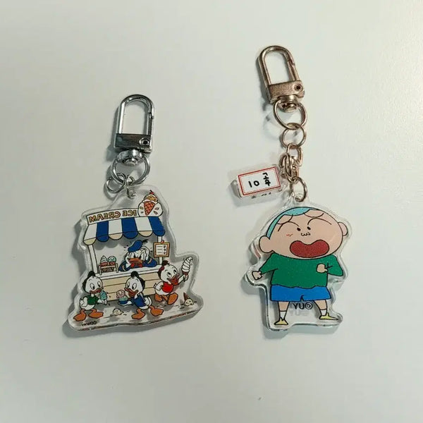 [BUNJANG] Donald Duck Ice Cream Parlor Keychain & Shin-chan Kazama Keychain / 도날드 덕 아이스크림 키링 / 짱구 훈이 키링