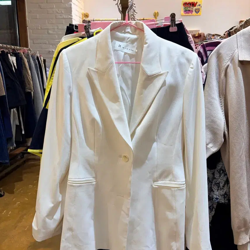 [BUNJANG] It Michaa White Blazer / 잇미샤 화이트 블레이저
