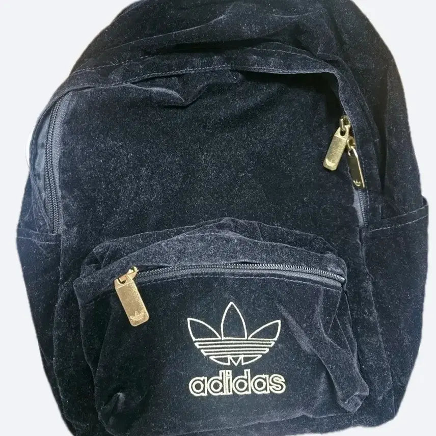 [BUNJANG] Adidas Black Velvet Backpack / 아디다스 블랙 벨벳 백팩 가방 스포티