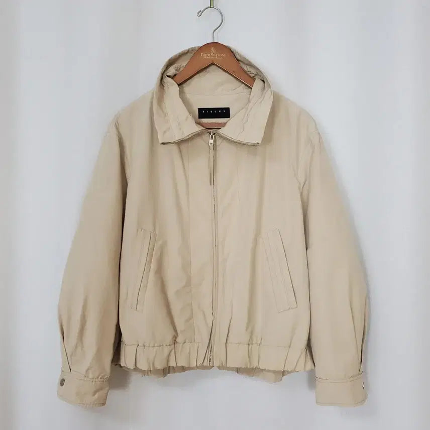 [BUNJANG] Sisley Linen Blend Bomber Fit Outerwear Beige / 시슬리 린넨블렌딩 봄버핏 아우터 66-77