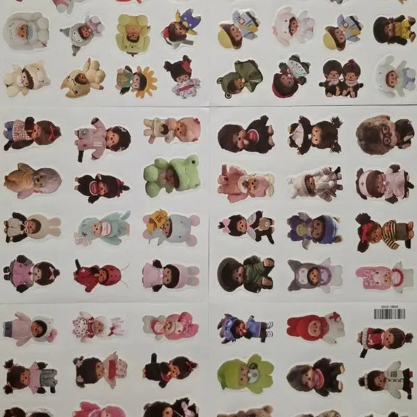 [BUNJANG] Monchhichi Character Sticker Set / 캐릭터 스티커 세트 몬치치스티커