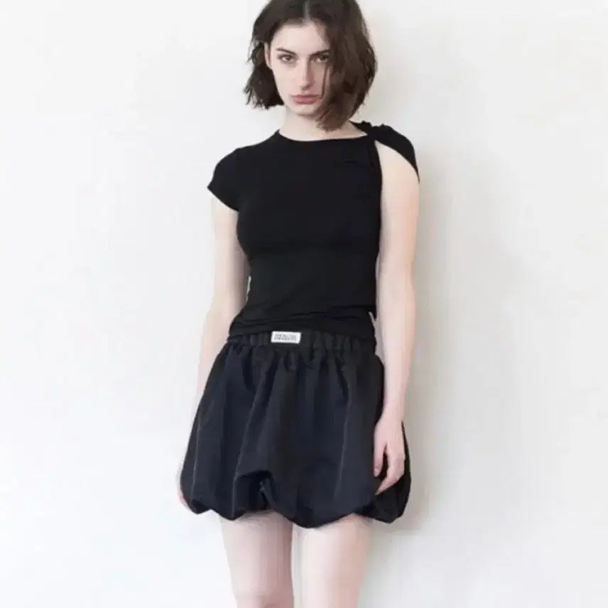 [BUNJANG] Lackcake Nylon Balloon Skirt Black / 락케이크) 나일론 벌룬 스커트 블랙(새상품)