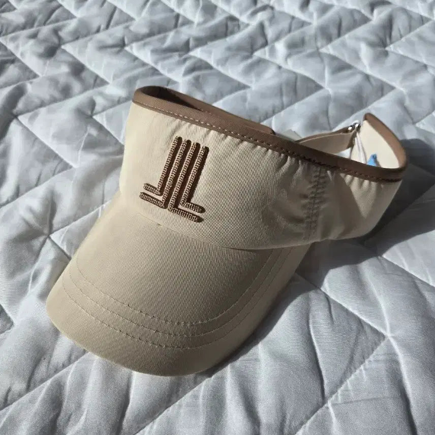 [BUNJANG] Lanvin Blanc Logo Sun Cap Beige Golf Wear / 새상품 랑방블랑 로고 썬캡 베이지 골프웨어