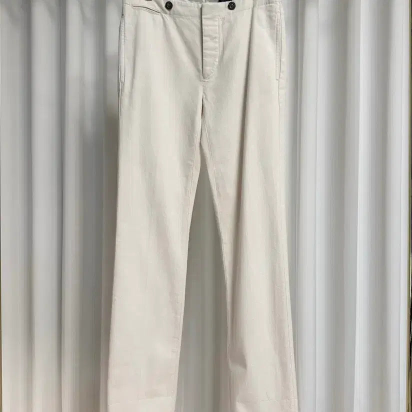 [BUNJANG] Ralph Lauren Classic Fit Ivory Cotton Straight Leg Pants / 랄프로렌 클래식 아이보리 일자면팬츠 2(44-55추천)