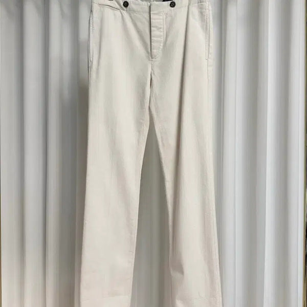 [BUNJANG] Ralph Lauren Classic Fit Ivory Cotton Straight Leg Pants / 랄프로렌 클래식 아이보리 일자면팬츠 2(44-55추천)