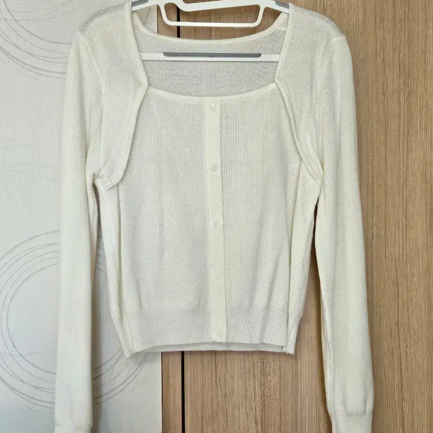 [BUNJANG] White Bolero Knit / 화이트 볼레로 니트