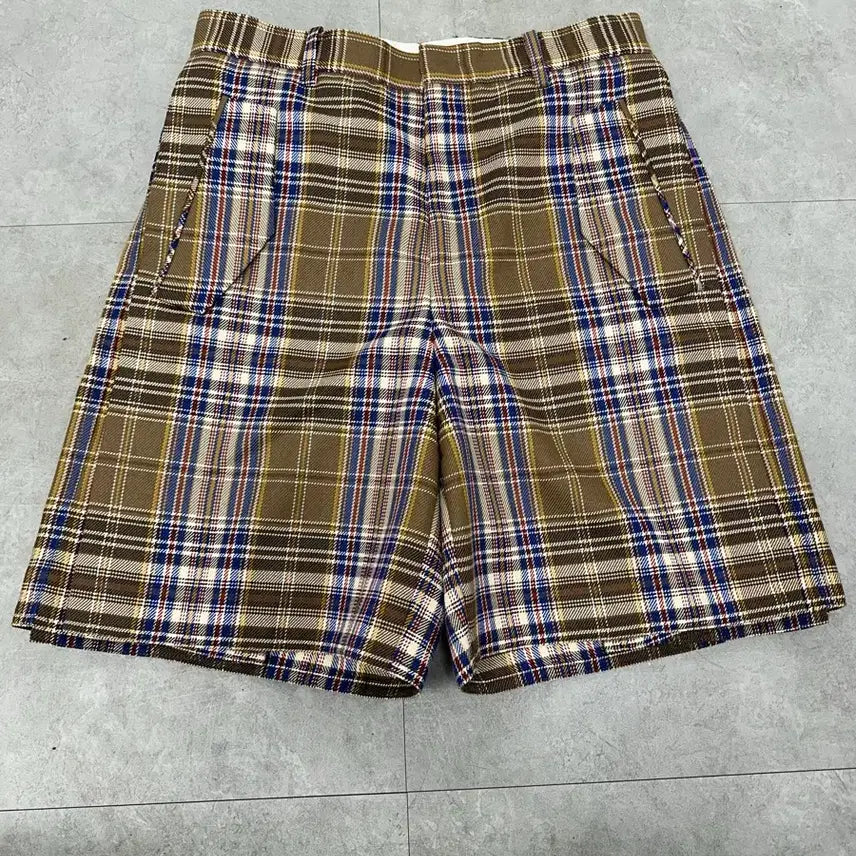 [BUNJANG] Solid Homme Wooyoungmi Collection Checkered Men's Shorts (Size 46) / (정품) 솔리드옴므 우영미 wooyoungmi 컬렉션 정품 체크 남성 반바지 46 (30)