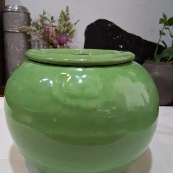[BUNJANG] Antique Green Ceramic Chamber Pot / 민속품 왜사기 초록요강