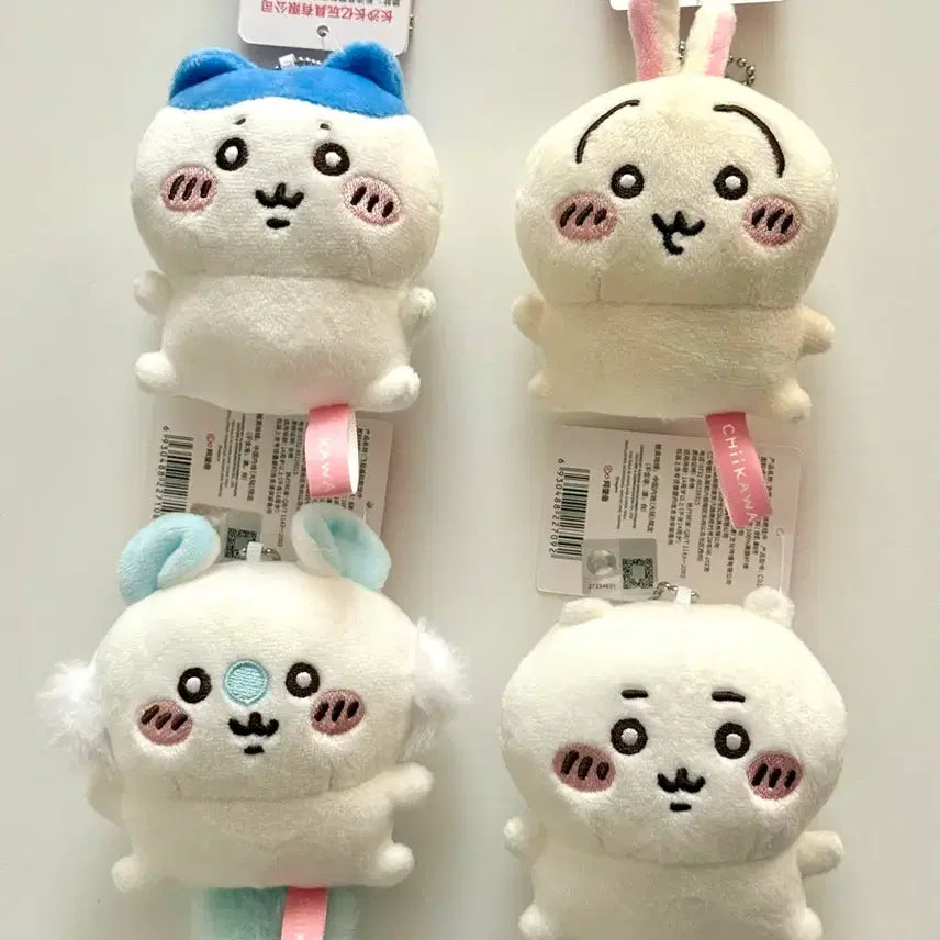 [BUNJANG] Cheekawa, Momonga, Usagi, Hachiware 4-Type Doll Keychain Set / 치이카와&모몽가&우사기&하치와레 인형 키링 4종