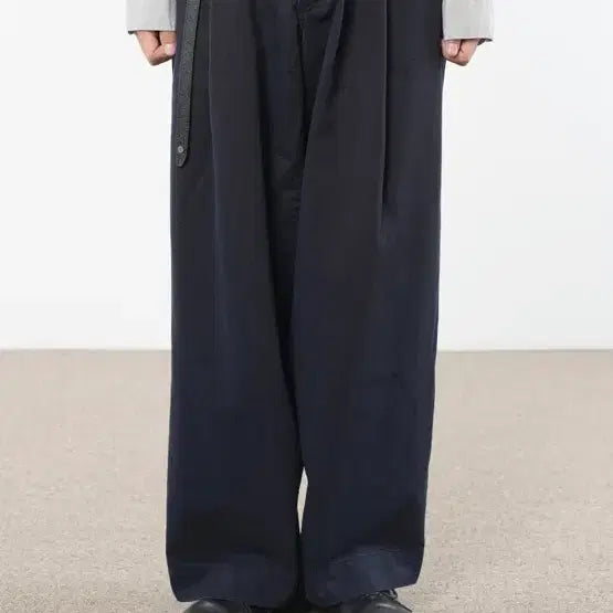 [BUNJANG] Years Ago 959 One-Tuck Wide Chino Pants Dark Navy / 1) 이얼즈어고 959 원턱 와이드 치노 팬츠 다크네이비