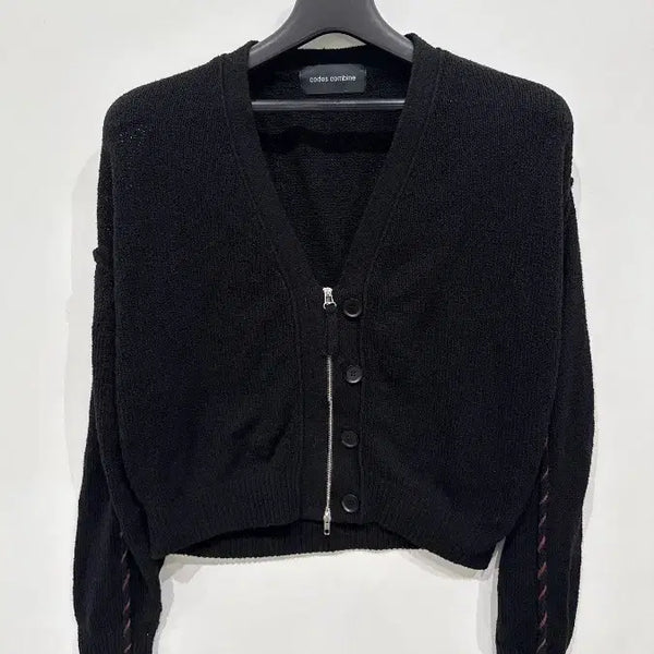 [BUNJANG] Codes Combine Wrinkle V-Neck Knit Cardigan / [50] 코데즈 콤바인 링클 브이넥 니트 가디건