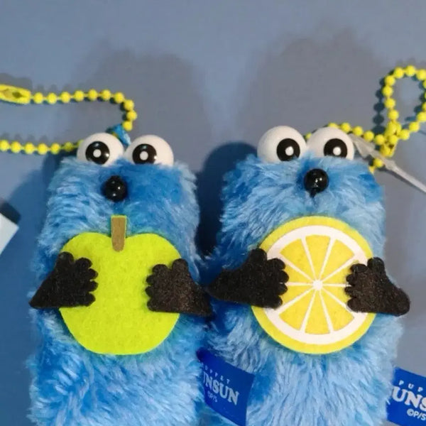 [BUNJANG] PUPPET SUNSUN Mascot Doll Keychain (Apple, Lemon) / PUPPET SUNSUN 퍼펫 순순 마스코트 인형 키링 (사과,레몬)