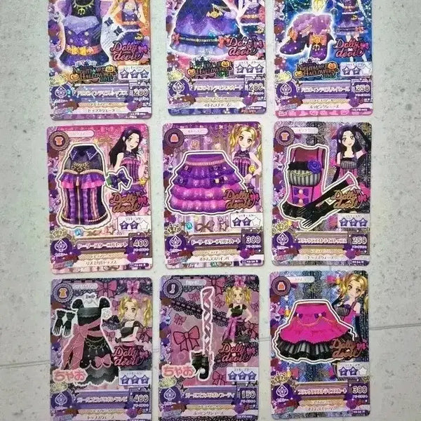 [BUNJANG] Aikatsu D Mori Devil Nonorisa Bundle Set / 아이카츠 카드 돌리데빌 노노리사 세트&조각 일괄 판매