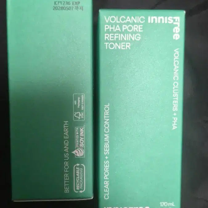 [BUNJANG] Innisfree Volcanic Pore Tightening Toner 170ml (Bundle Set) / (2개 일괄) 이니스프리 화산송이 파하 모공 매끈결 토너 170ml