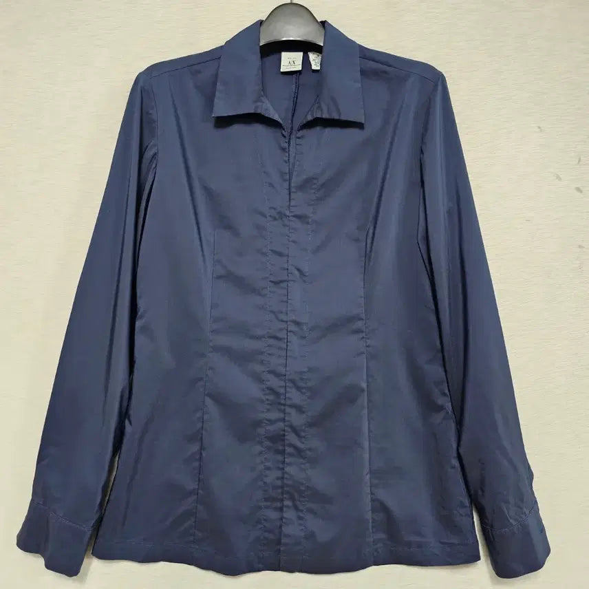 [BUNJANG] Emporio Armani Exchange Women's Navy Hidden Button Shirt Size 55 / 알마니 익스체인지 봄여름가을 셔츠 여자55사이즈 ㅡ1231
